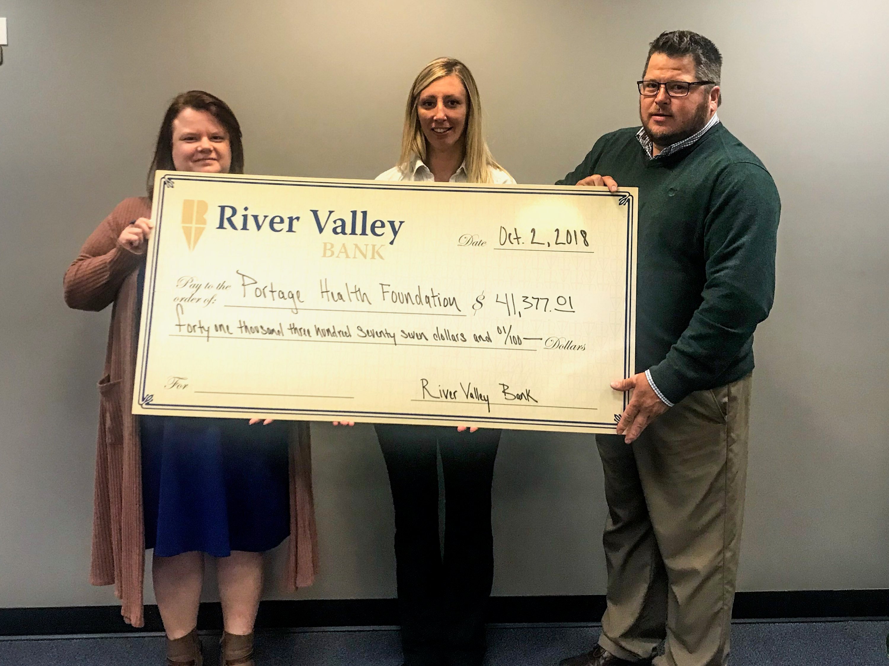 River Valley Bank Foundation matches $20,000